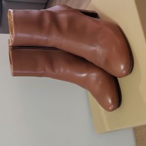 Sezane lea camel heritage boots